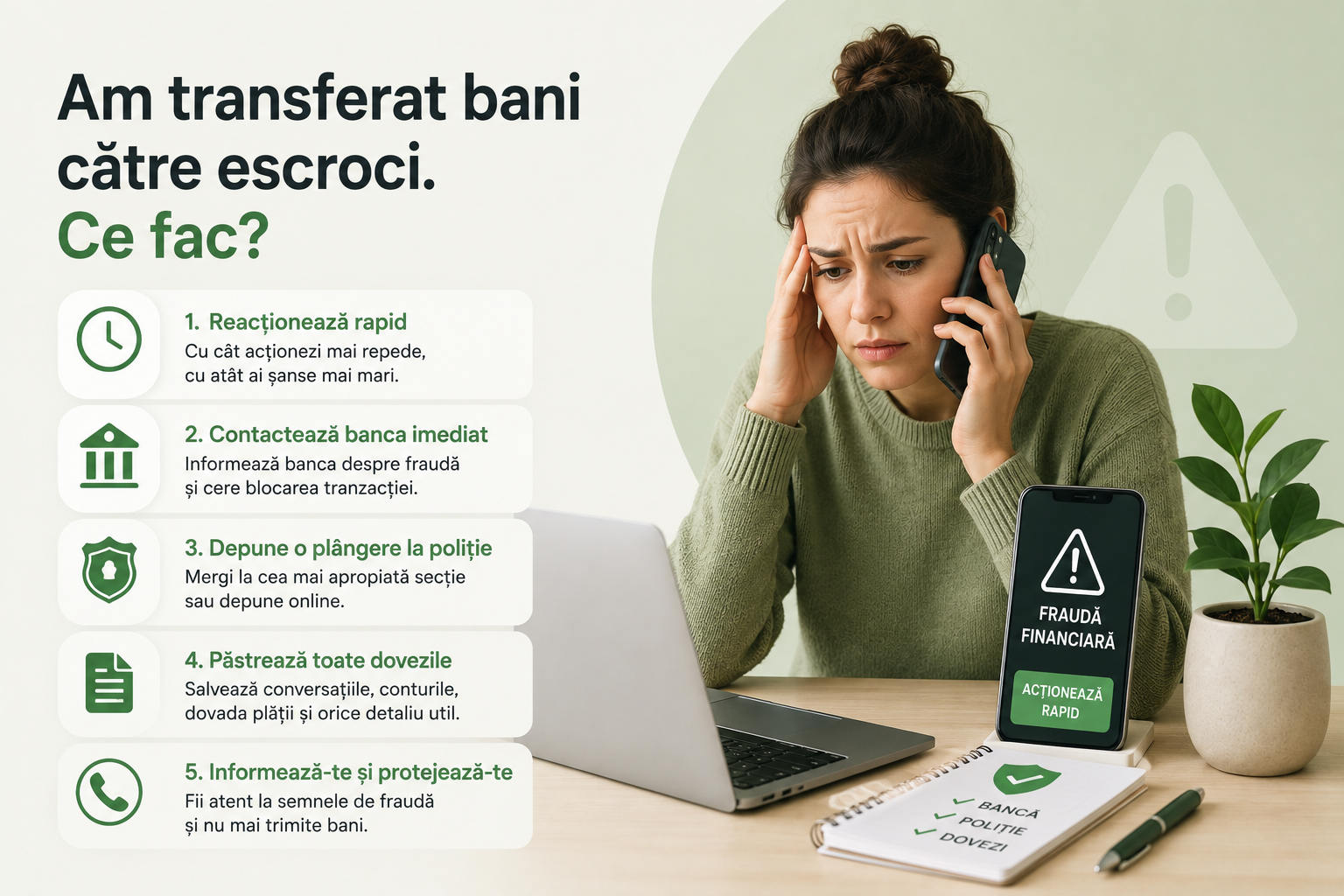 Am transferat bani către escroci. Ce fac?