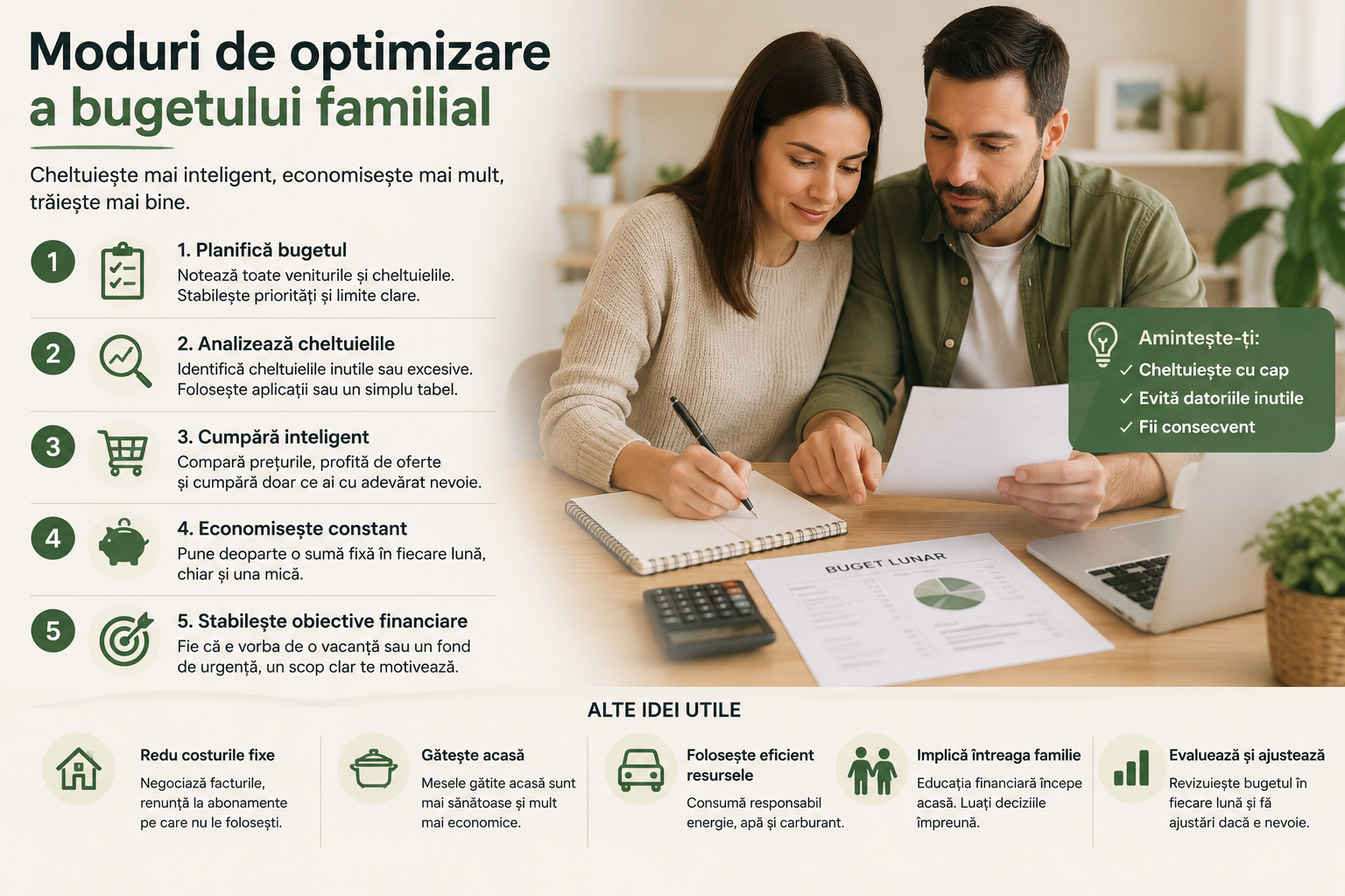 Moduri de optimizare a bugetului familial